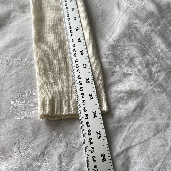 Introspect Womens Cream Open Knit Long Sleeve Cardigan Sweater Open Front Medium - Picture 9 of 13